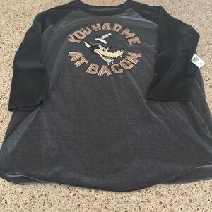 “You had me at bacon” big bad wolf Disney Tee